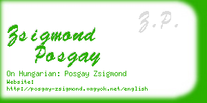 zsigmond posgay business card